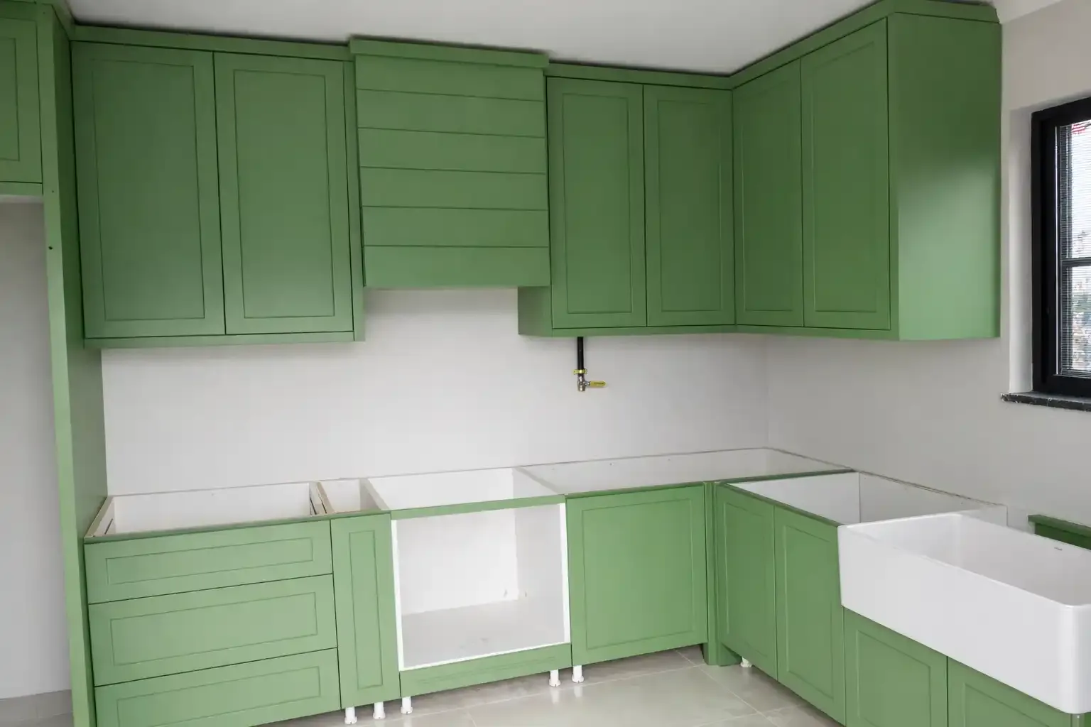 Adaçayı Yeşili Modern Shaker Mutfak - Görsel 1