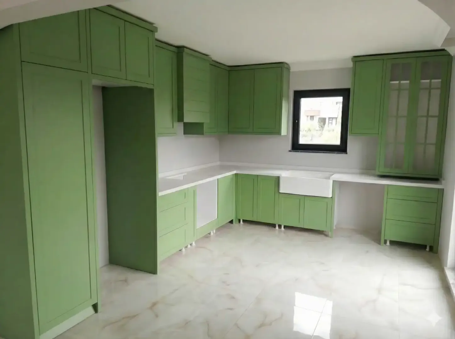 Adaçayı Yeşili Modern Shaker Mutfak