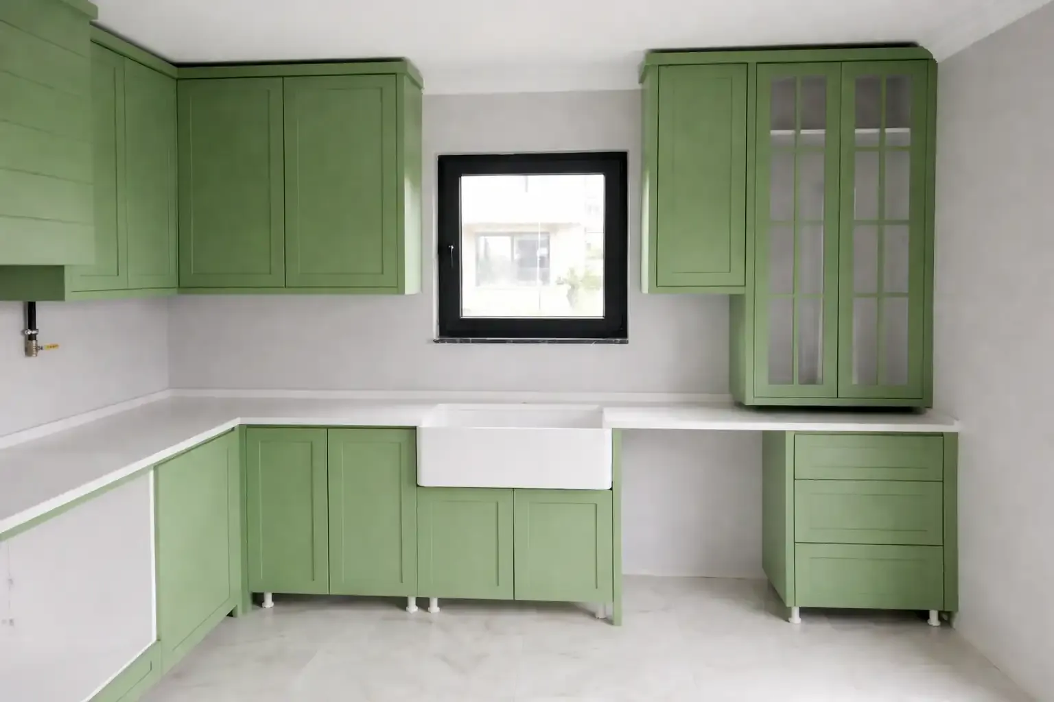 Adaçayı Yeşili Modern Shaker Mutfak - Görsel 4