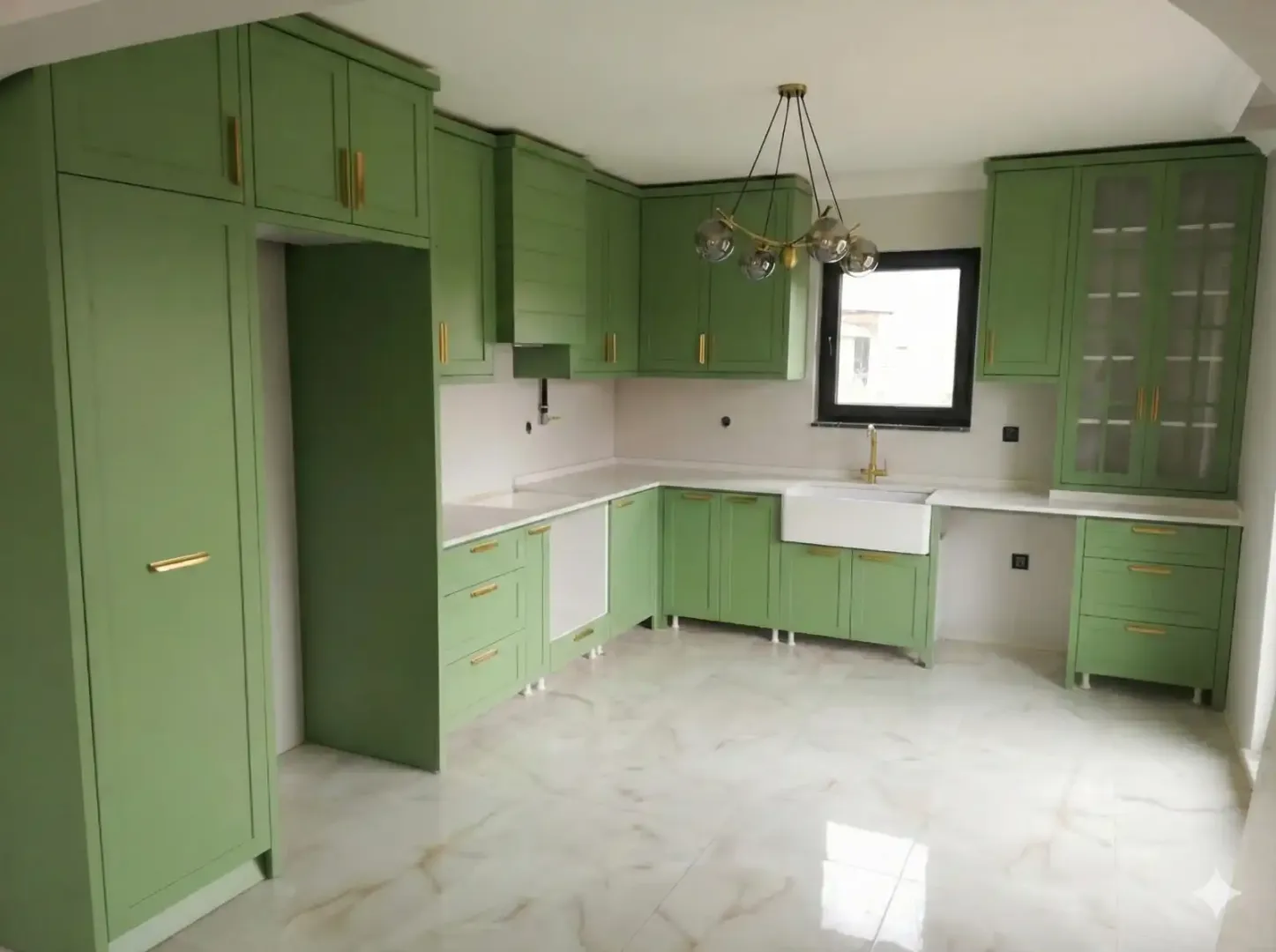 Adaçayı Yeşili Modern Shaker Mutfak - Görsel 5